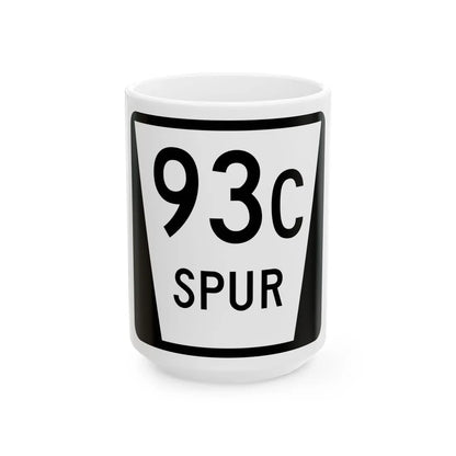 N SPUR 93C (Nebraska) (Road Sign) White Coffee Mug 15oz - Go Mug Yourself