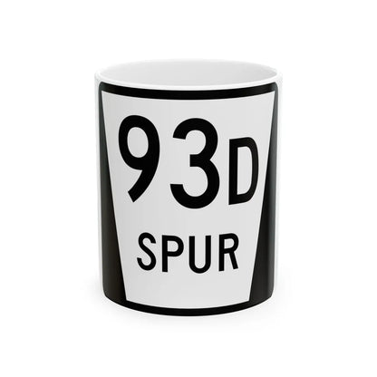 N SPUR 93D (Nebraska) (Road Sign) White Coffee Mug 11oz - Go Mug Yourself