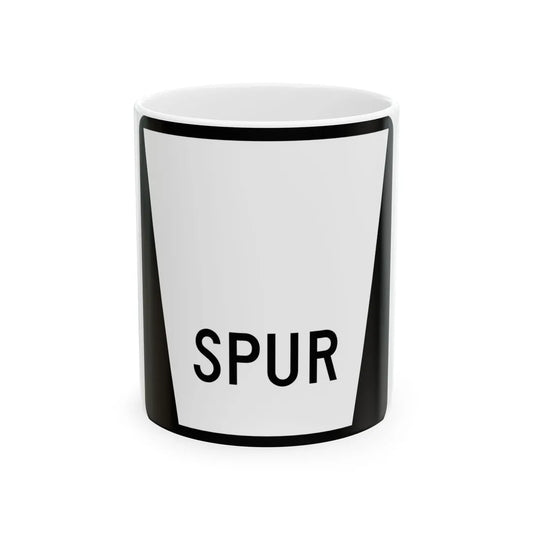 N SPUR Blank (Nebraska) (Road Sign) White Coffee Mug 11oz - Go Mug Yourself