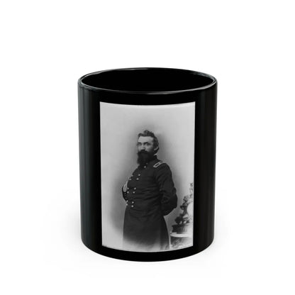 N. Kimball, Three-Quarter Length Portrait, Standing, Facing Left; With Right Hand Inside His Coat And Left Hand Behind Himself (U.S. Civil War) Black Coffee Mug-11oz-Go Mug Yourself