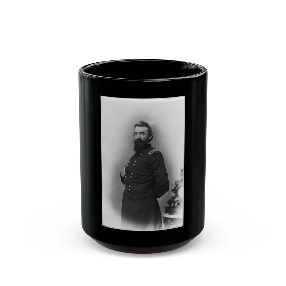 N. Kimball, Three-Quarter Length Portrait, Standing, Facing Left; With Right Hand Inside His Coat And Left Hand Behind Himself (U.S. Civil War) Black Coffee Mug-15oz-Go Mug Yourself