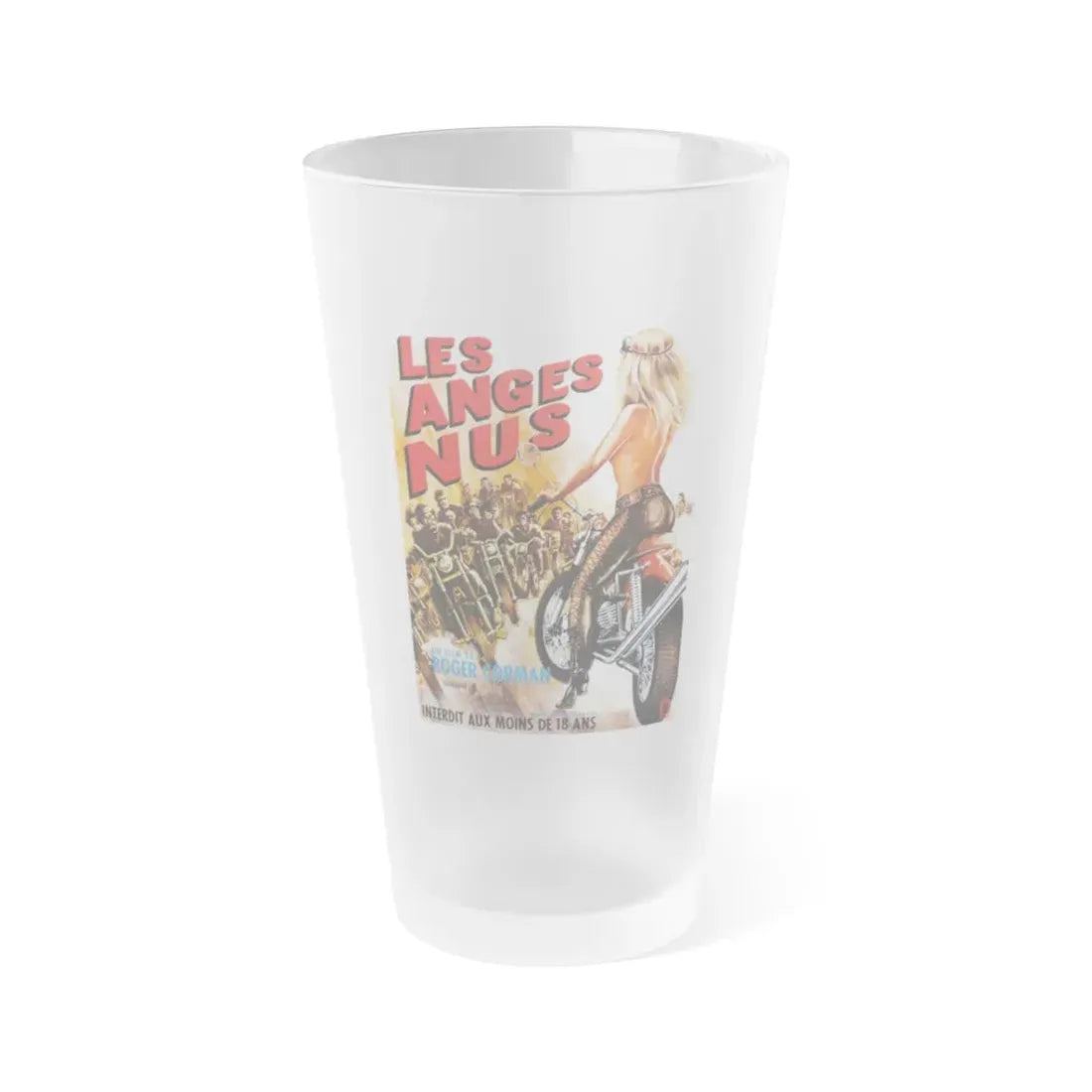 NAKED ANGELS (FRENCH) 1969 Movie Poster - Frosted Pint Glass 16oz 16oz Frosted - Go Mug Yourself