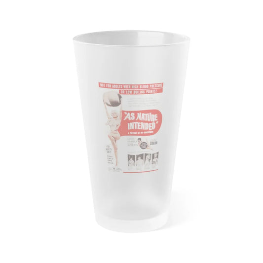 NAKED AS NATURE INTENDED 1961 Movie Poster - Frosted Pint Glass 16oz-16oz-Frosted-Go Mug Yourself