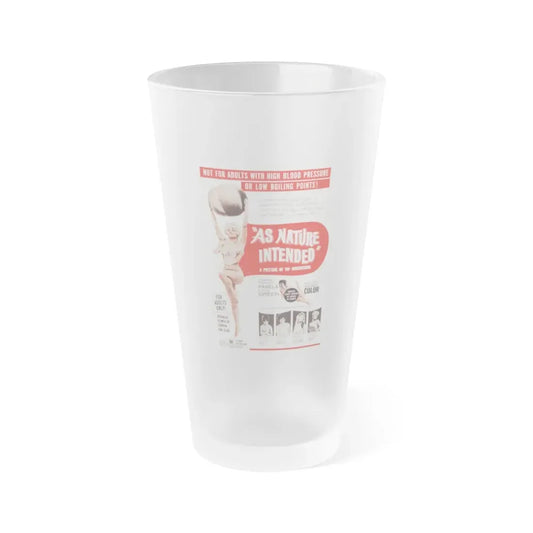 NAKED AS NATURE INTENDED 1961 Movie Poster - Frosted Pint Glass 16oz 16oz Frosted - Go Mug Yourself