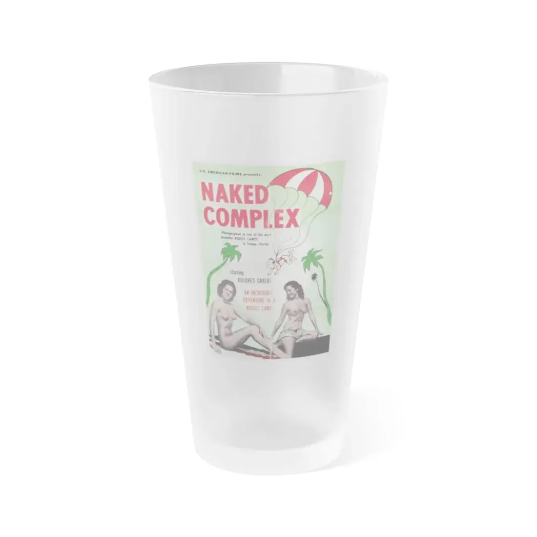 NAKED COMPLEX 1963 Movie Poster - Frosted Pint Glass 16oz 16oz Frosted - Go Mug Yourself
