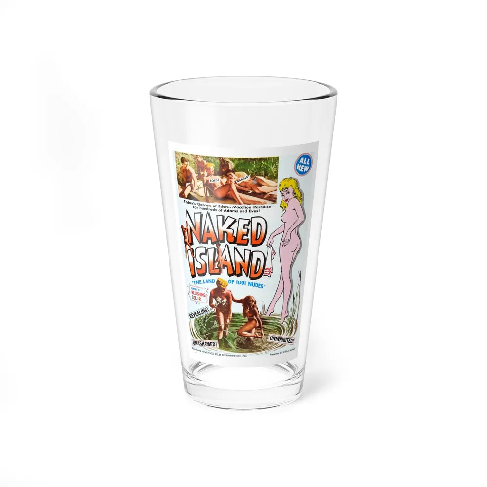 NAKED ISLAND 1960 Movie Poster - Pint Glass 16oz-16oz-Go Mug Yourself