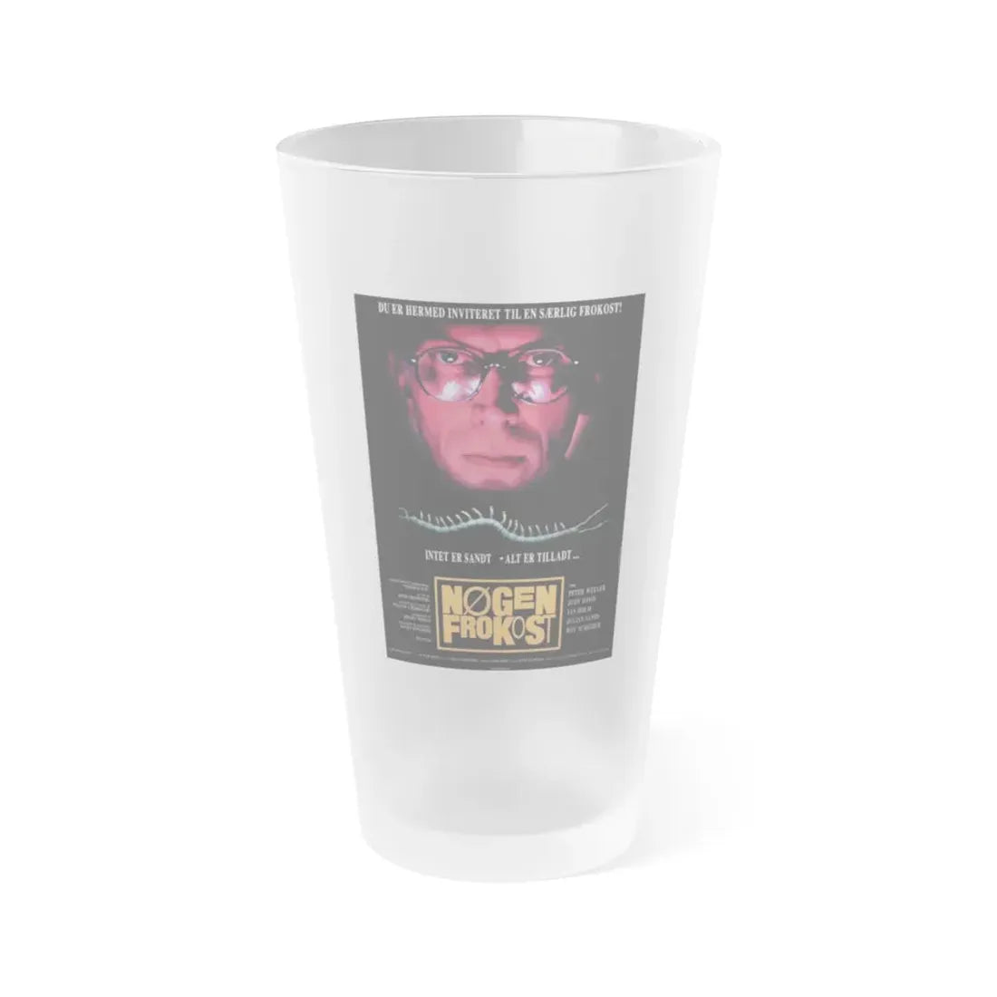 NAKED LUNCH (DANISH) 1991 Movie Poster - Frosted Pint Glass 16oz 16oz Frosted - Go Mug Yourself