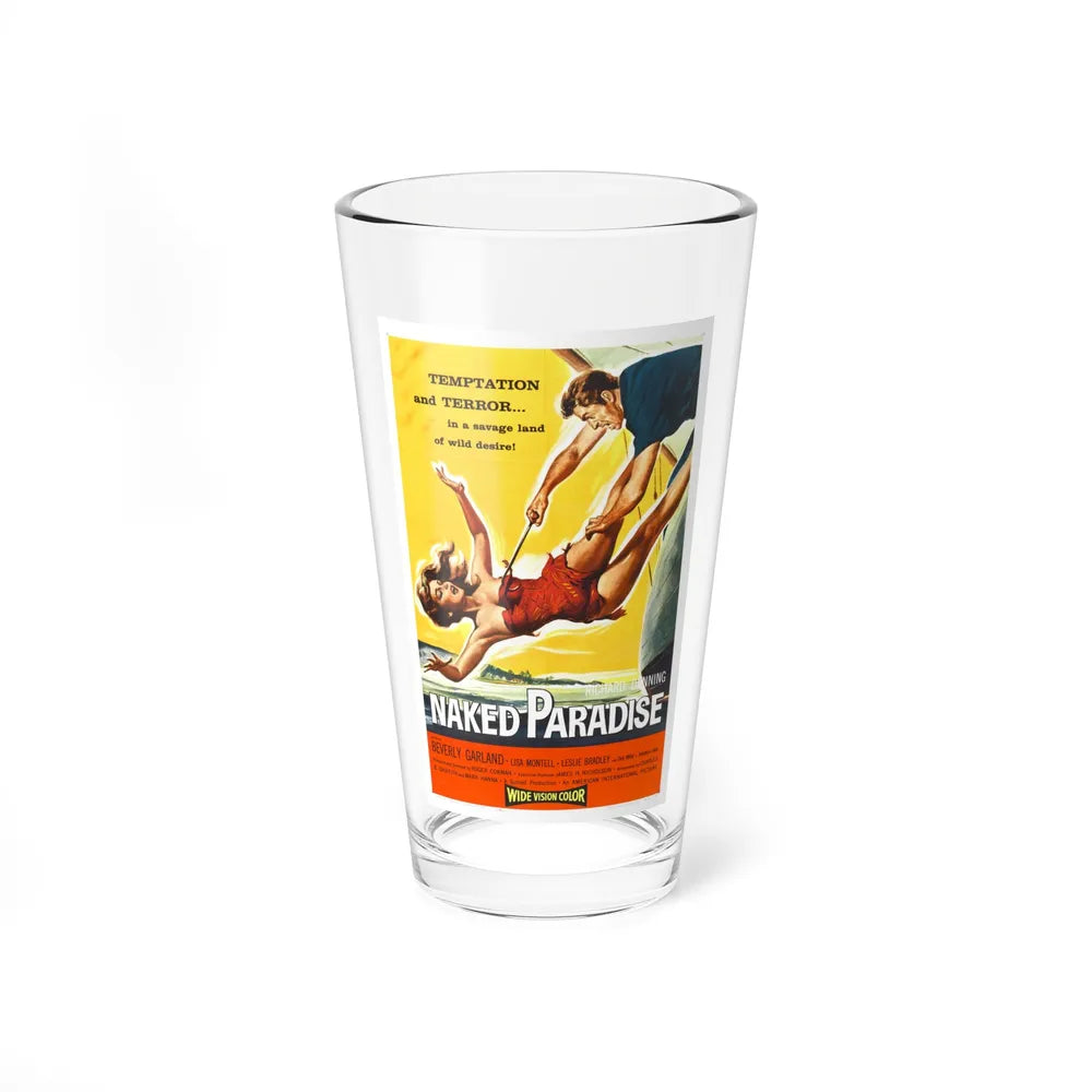 NAKED PARADISE 1957 Movie Poster - Pint Glass 16oz-16oz-Go Mug Yourself