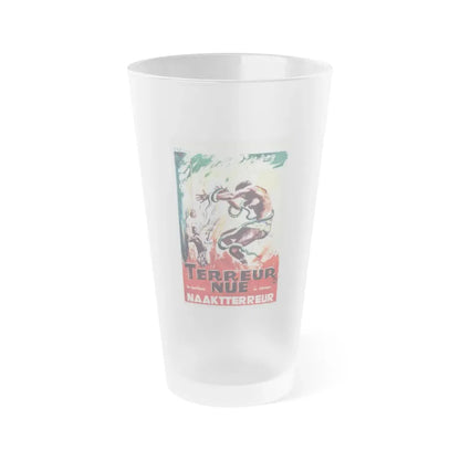 NAKED TERROR (BELGIAN) 1961 Movie Poster - Frosted Pint Glass 16oz 16oz Frosted - Go Mug Yourself