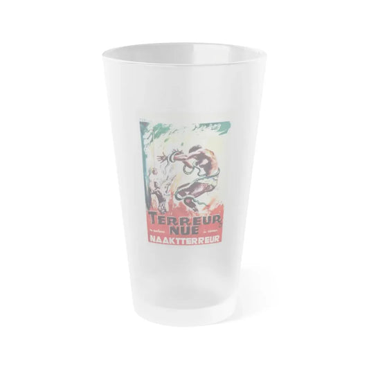 NAKED TERROR (BELGIAN) 1961 Movie Poster - Frosted Pint Glass 16oz 16oz Frosted - Go Mug Yourself