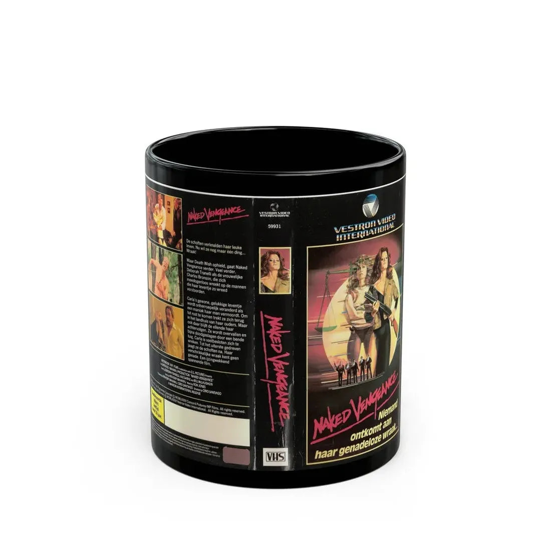 NAKED VENGEANCE (VHS COVER) - Black Coffee Mug 11oz - Go Mug Yourself