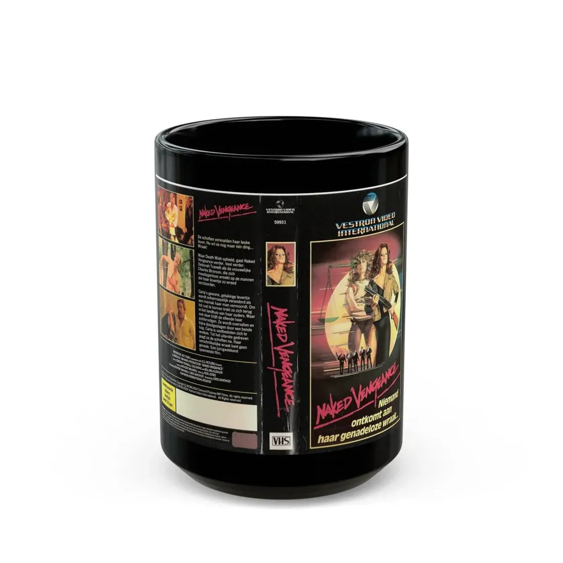NAKED VENGEANCE (VHS COVER) - Black Coffee Mug 15oz - Go Mug Yourself