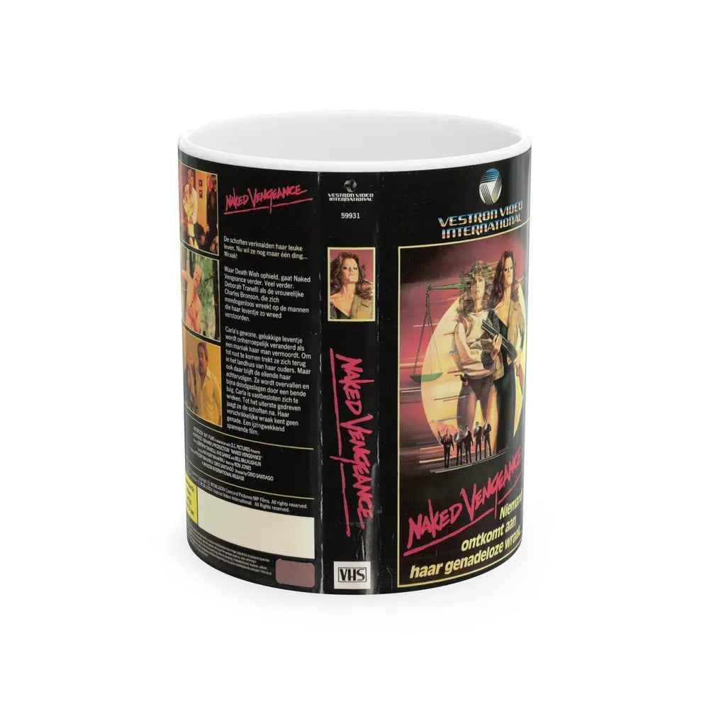 NAKED VENGEANCE (VHS COVER) - White Coffee Mug-11oz-Go Mug Yourself