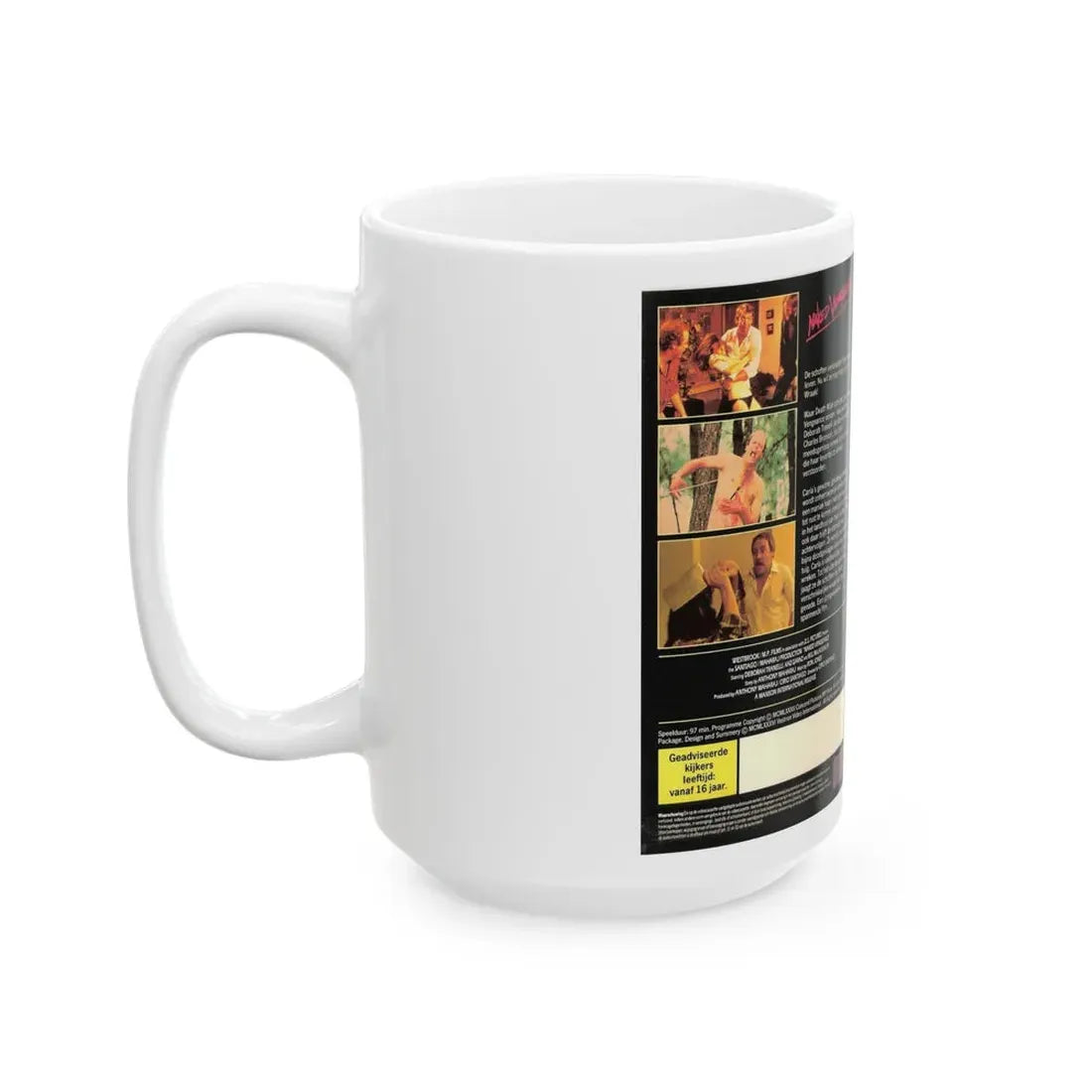 NAKED VENGEANCE (VHS COVER) - White Coffee Mug - Go Mug Yourself