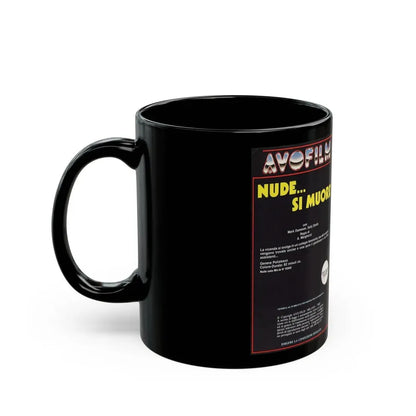 NAKED YOU DIE SCHOOL GIRL KILLER (VHS COVER) - Black Coffee Mug - Go Mug Yourself