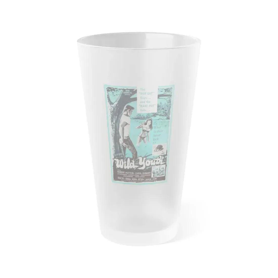 NAKED YOUTH 1961 Movie Poster - Frosted Pint Glass 16oz 16oz Frosted - Go Mug Yourself