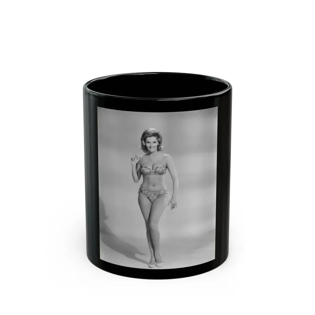 Nancy Kovack #03 (Vintage Female Icon) Black Coffee Mug 11oz - Go Mug Yourself