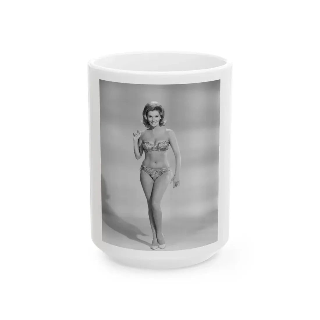 Nancy Kovack #03 (Vintage Female Icon) White Coffee Mug 15oz - Go Mug Yourself