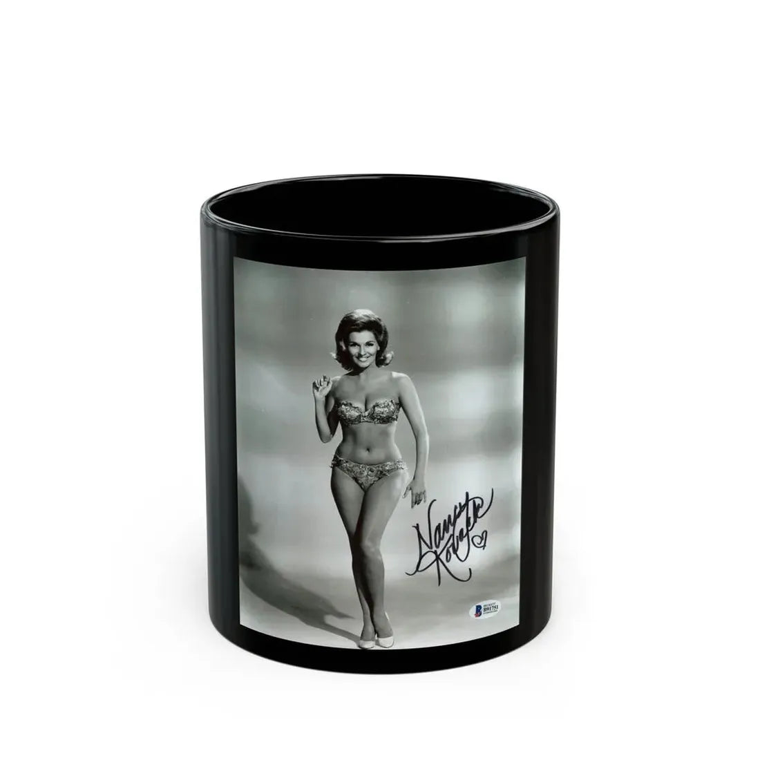 Nancy Kovack #031 (Vintage Female Icon) Black Coffee Mug 11oz - Go Mug Yourself