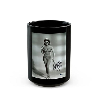 Nancy Kovack #031 (Vintage Female Icon) Black Coffee Mug 15oz - Go Mug Yourself