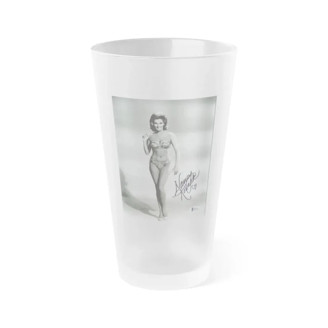 Nancy Kovack #031 (Vintage Female Icon) Frosted Pint Glass 16oz 16oz Frosted - Go Mug Yourself