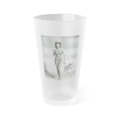 Nancy Kovack #031 (Vintage Female Icon) Frosted Pint Glass 16oz 16oz Frosted - Go Mug Yourself