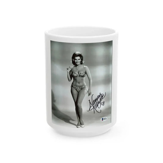 Nancy Kovack #031 (Vintage Female Icon) White Coffee Mug 15oz - Go Mug Yourself