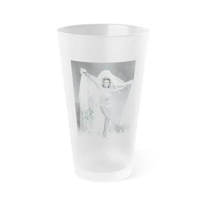 Nancy Kovack #04 (Vintage Female Icon) Frosted Pint Glass 16oz 16oz Frosted - Go Mug Yourself