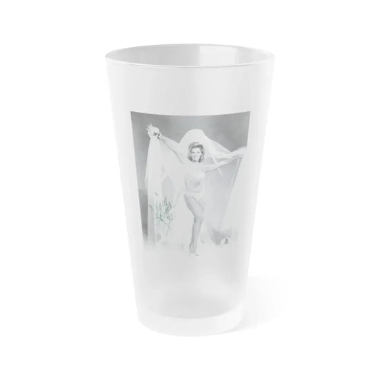 Nancy Kovack #04 (Vintage Female Icon) Frosted Pint Glass 16oz 16oz Frosted - Go Mug Yourself