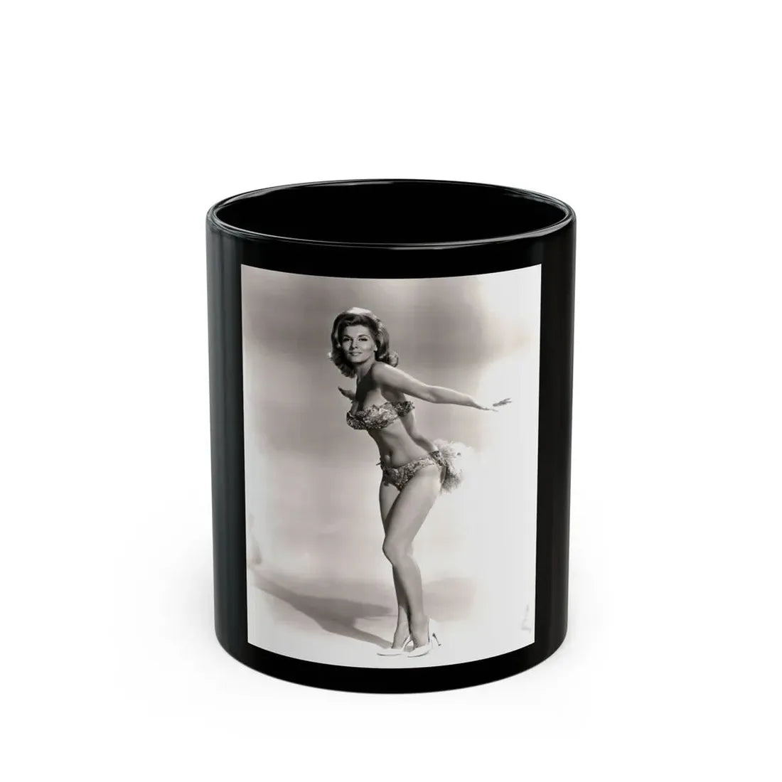 Nancy Kovack #05 (Vintage Female Icon) Black Coffee Mug 11oz - Go Mug Yourself