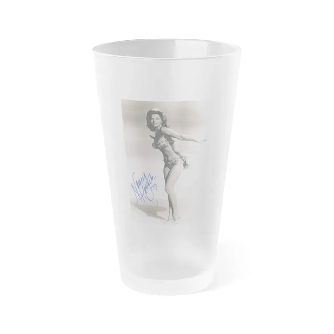 Nancy Kovack #051 (Vintage Female Icon) Frosted Pint Glass 16oz 16oz Frosted - Go Mug Yourself