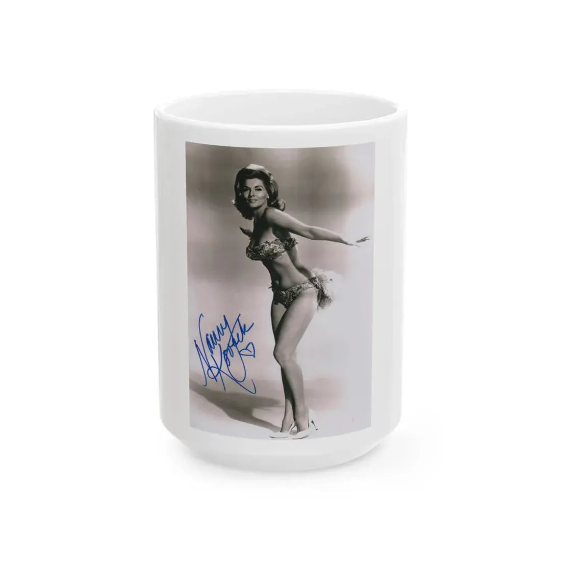 Nancy Kovack #051 (Vintage Female Icon) White Coffee Mug 15oz - Go Mug Yourself