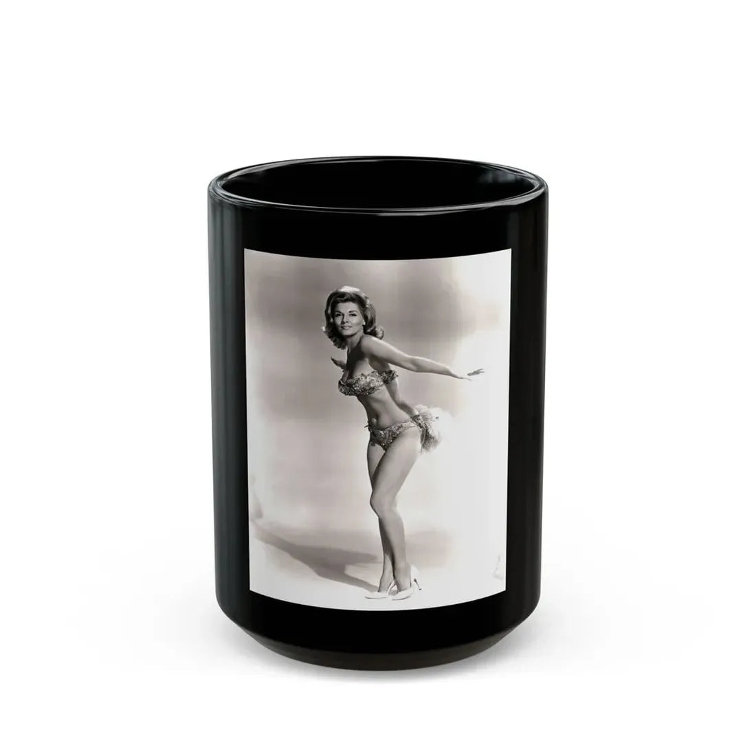 Nancy Kovack #052 (Vintage Female Icon) Black Coffee Mug 15oz - Go Mug Yourself