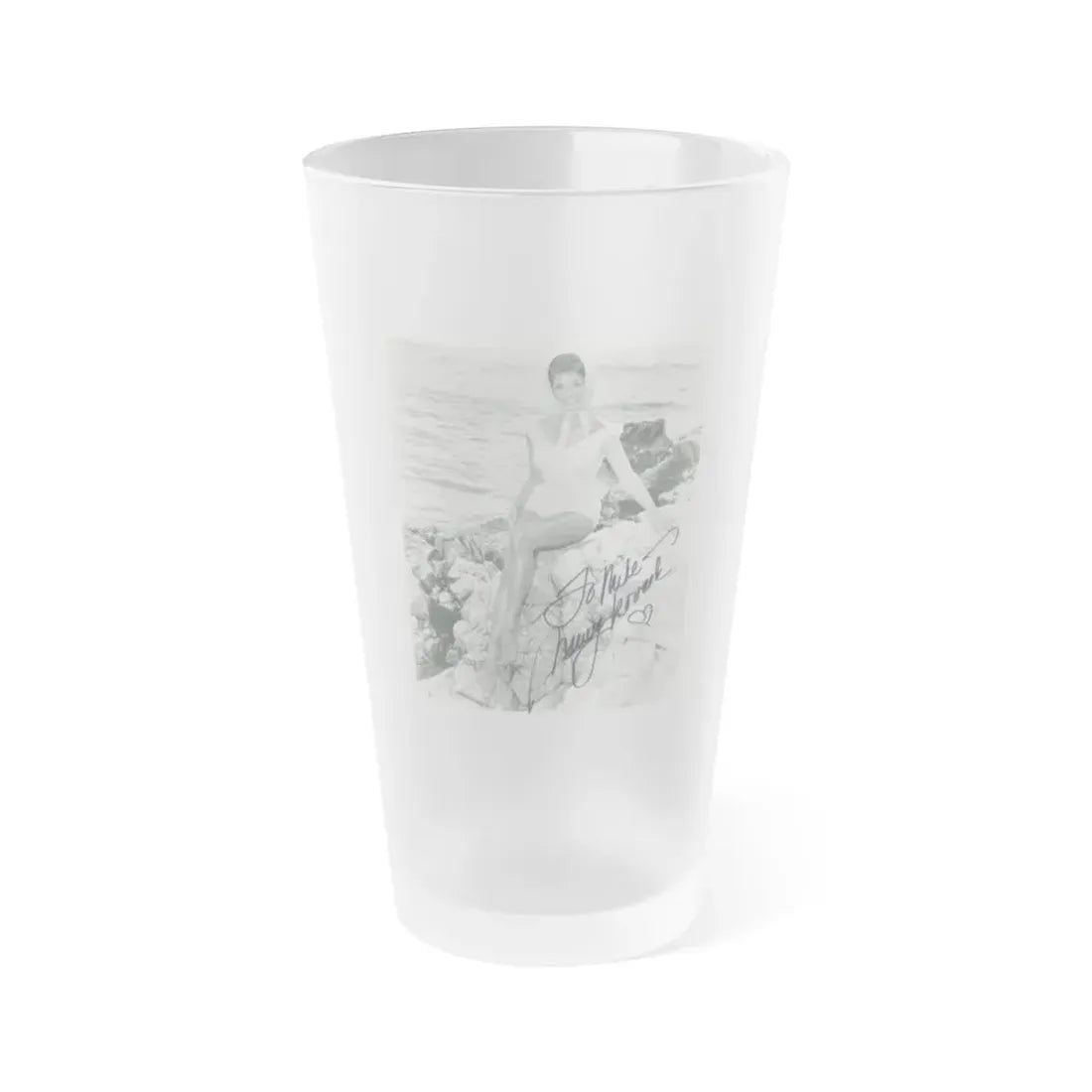 Nancy Kovack #11 (Vintage Female Icon) Frosted Pint Glass 16oz 16oz Frosted - Go Mug Yourself