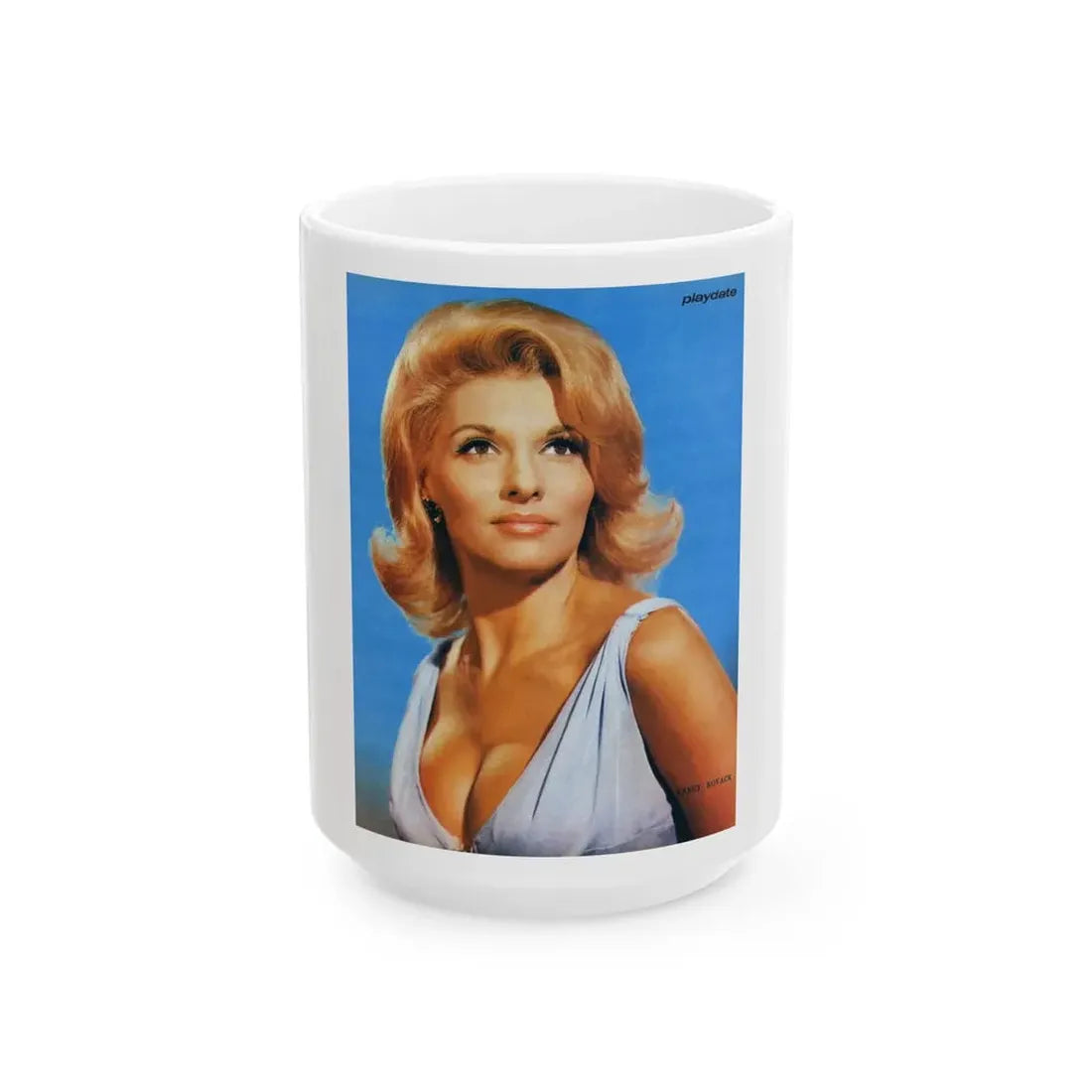 Nancy Kovack #20 (Vintage Female Icon) White Coffee Mug 15oz - Go Mug Yourself