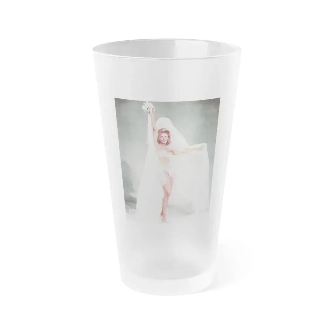 Nancy Kovack #22 (Vintage Female Icon) Frosted Pint Glass 16oz 16oz Frosted - Go Mug Yourself