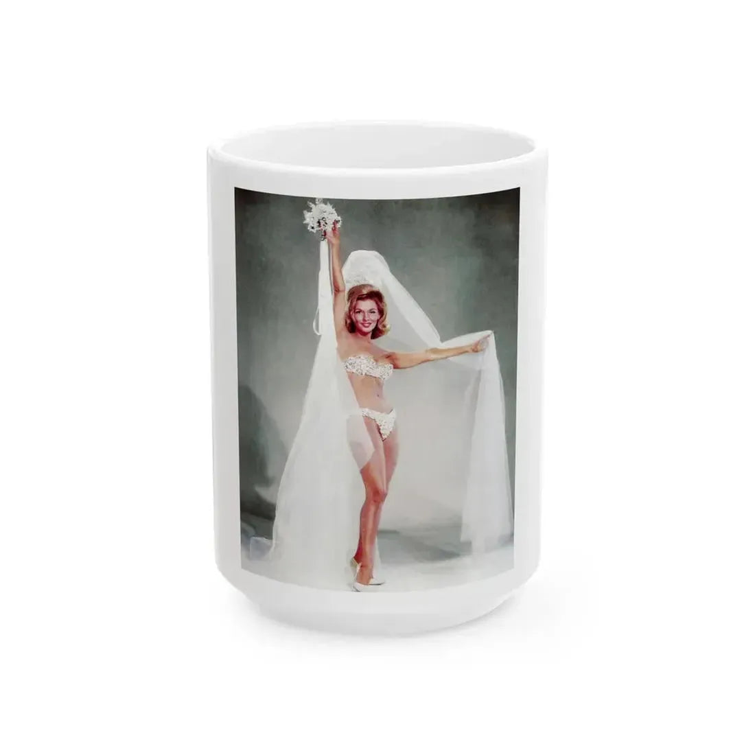 Nancy Kovack #22 (Vintage Female Icon) White Coffee Mug 15oz - Go Mug Yourself