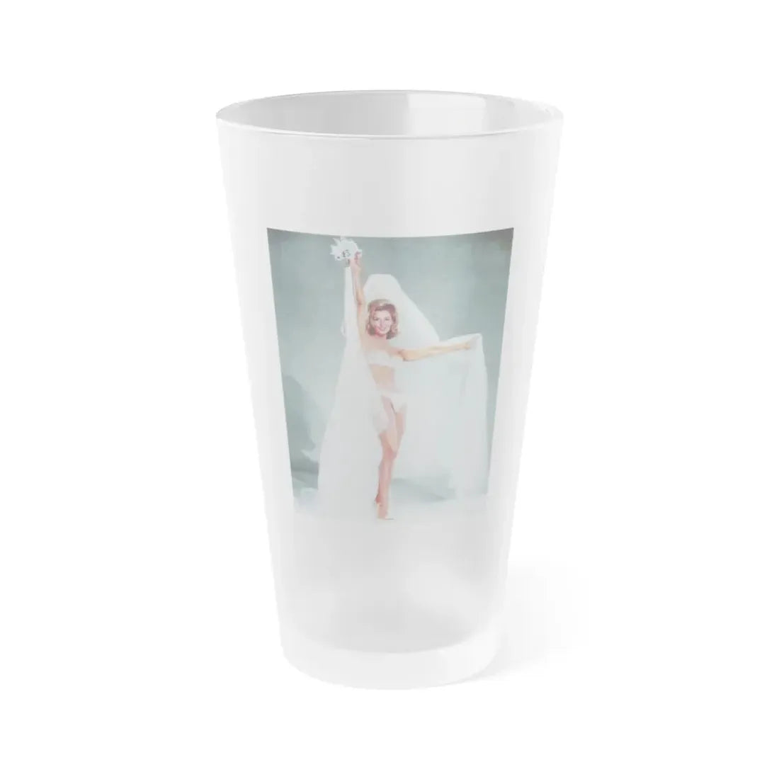 Nancy Kovack #221 (Vintage Female Icon) Frosted Pint Glass 16oz 16oz Frosted - Go Mug Yourself