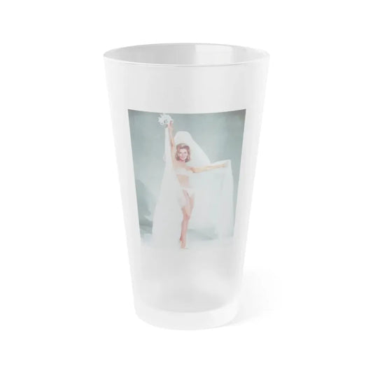Nancy Kovack #221 (Vintage Female Icon) Frosted Pint Glass 16oz 16oz Frosted - Go Mug Yourself