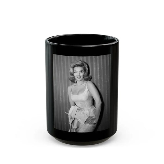 Nancy Kovack #32 (Vintage Female Icon) Black Coffee Mug 15oz - Go Mug Yourself