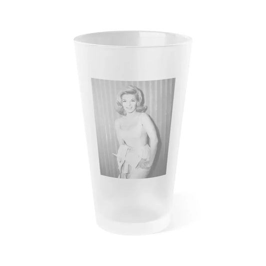 Nancy Kovack #32 (Vintage Female Icon) Frosted Pint Glass 16oz 16oz Frosted - Go Mug Yourself