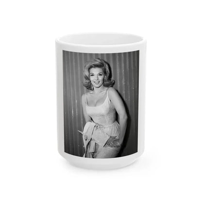Nancy Kovack #32 (Vintage Female Icon) White Coffee Mug 15oz - Go Mug Yourself
