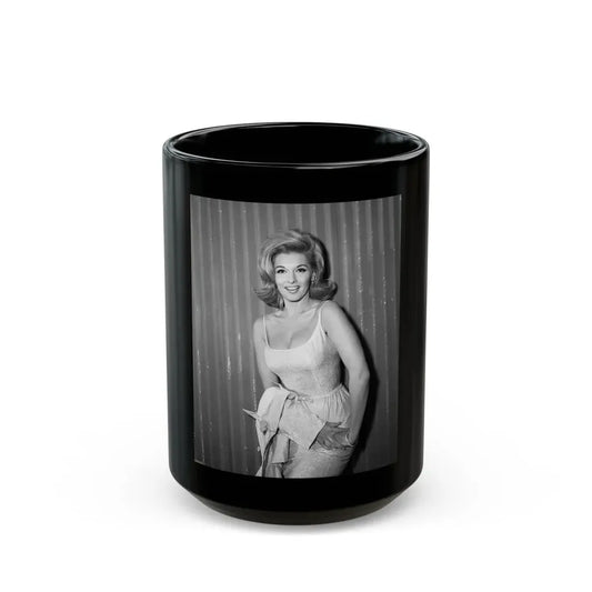 Nancy Kovack #321 (Vintage Female Icon) Black Coffee Mug 15oz - Go Mug Yourself