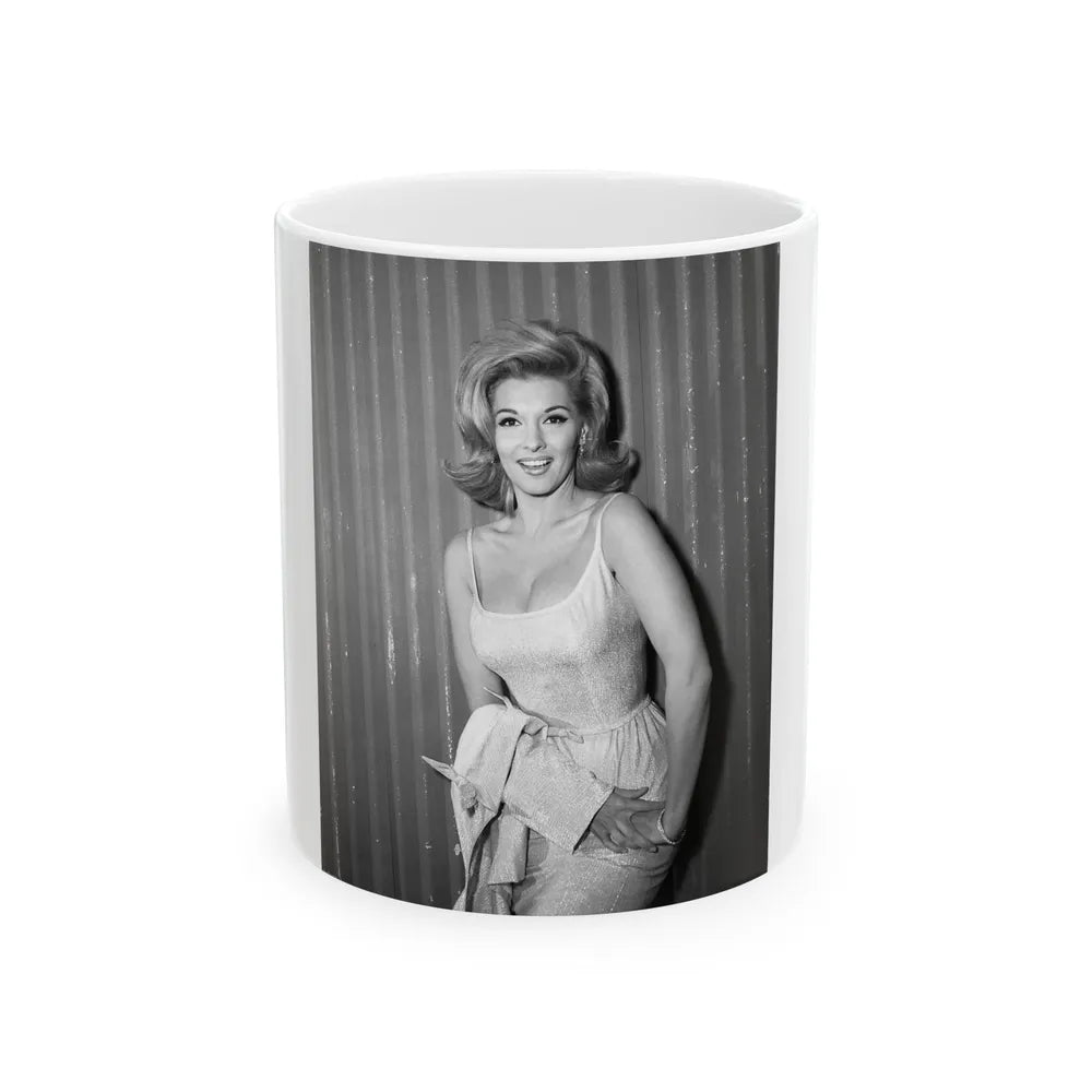 Nancy Kovack #321 (Vintage Female Icon) White Coffee Mug-11oz-Go Mug Yourself