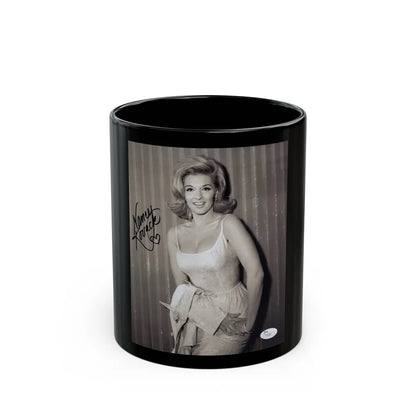 Nancy Kovack #322 (Vintage Female Icon) Black Coffee Mug-11oz-Go Mug Yourself