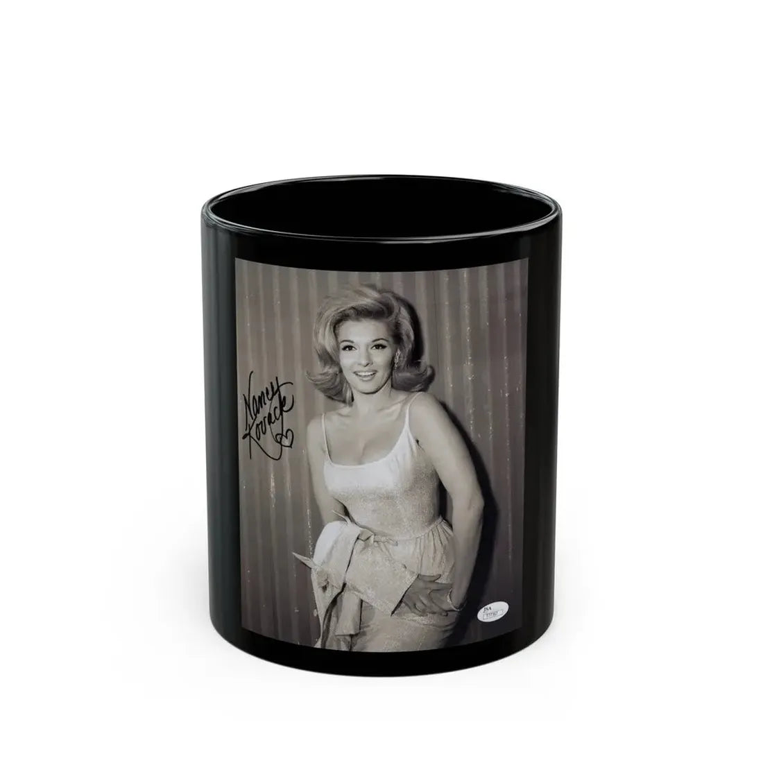 Nancy Kovack #322 (Vintage Female Icon) Black Coffee Mug 11oz - Go Mug Yourself