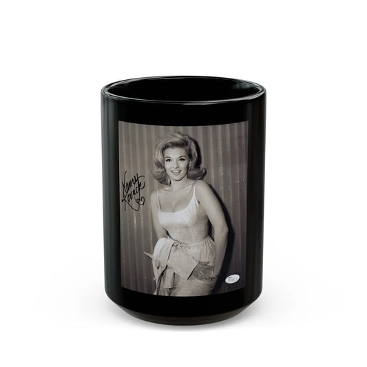 Nancy Kovack #322 (Vintage Female Icon) Black Coffee Mug-15oz-Go Mug Yourself