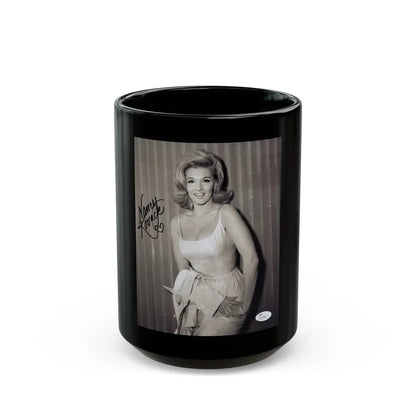 Nancy Kovack #322 (Vintage Female Icon) Black Coffee Mug 15oz - Go Mug Yourself