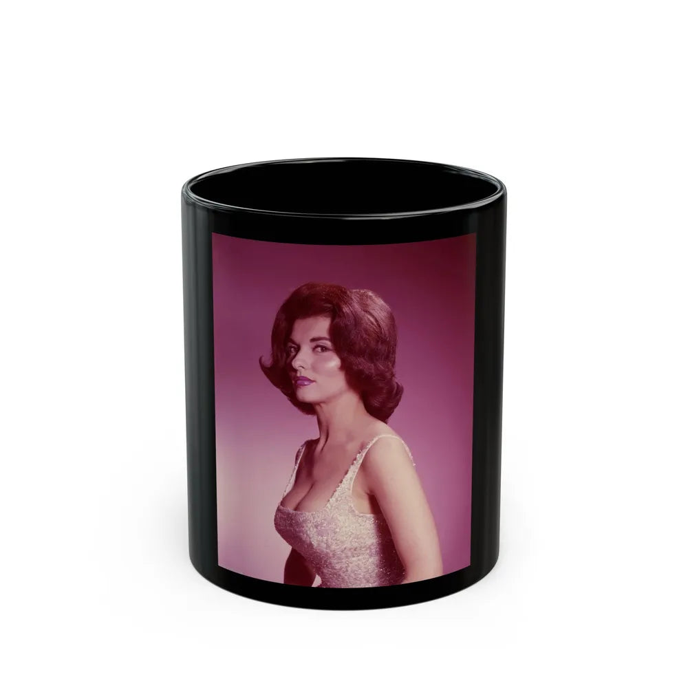 Nancy Kovack #431 (Vintage Female Icon) Black Coffee Mug-11oz-Go Mug Yourself