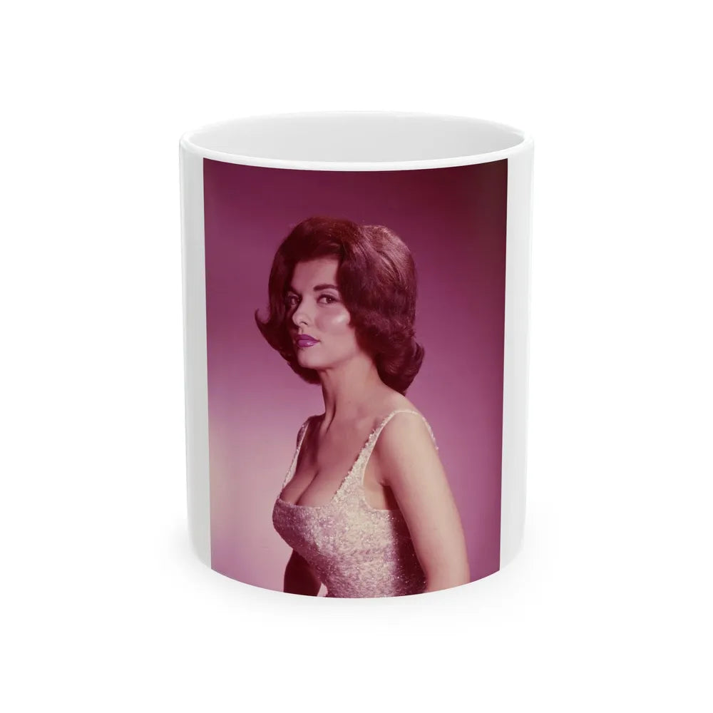 Nancy Kovack #431 (Vintage Female Icon) White Coffee Mug-11oz-Go Mug Yourself